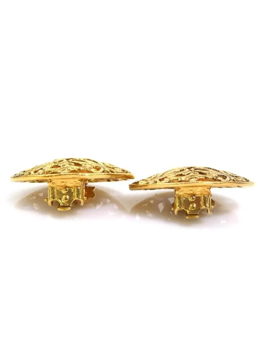 Auth Chanel Cc Logo Earrings Gold Metal #339542C31B